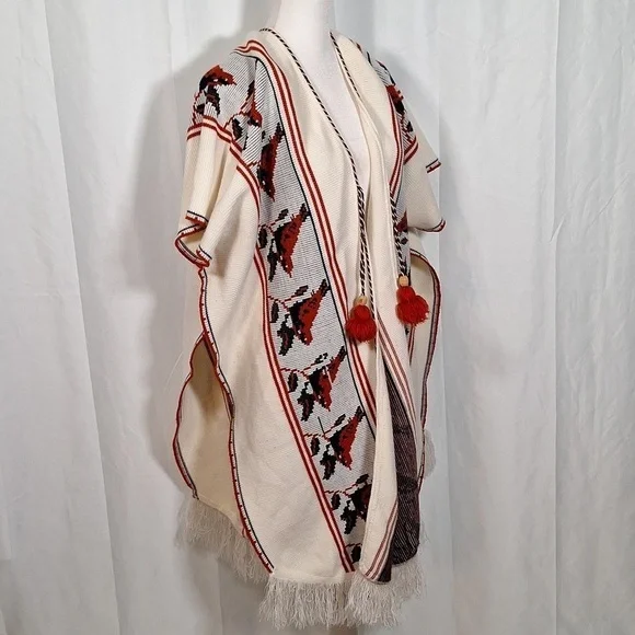 ❤️🔥❤️ vintage sweater poncho | 70s serape vest poncho - Picture 1 of 7